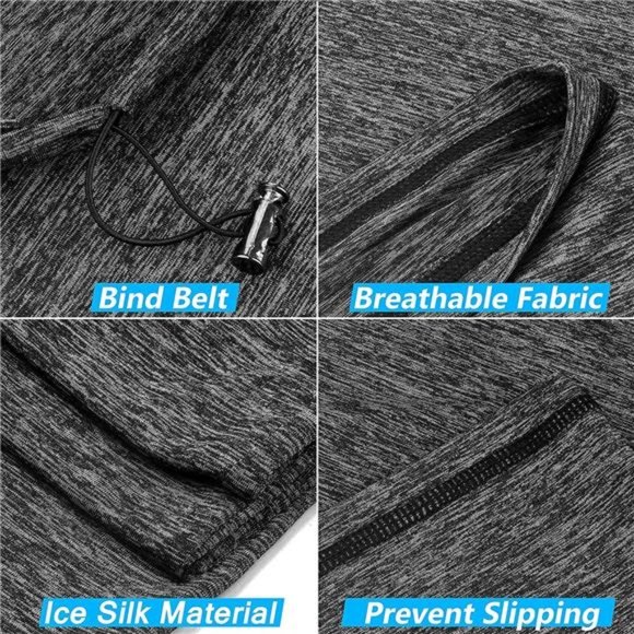 Neck Gaiter - Face Cover Mask for Outdoor Protection, Breathable - 2 Pack Gray - Picture 3 of 4